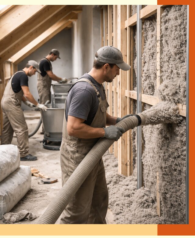 Утепление таунхауса эковатой в Лангепасе от 2222 руб./м² — монтаж и задувка | ТепломастерЛнг