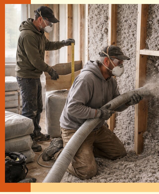 Утепление таунхауса эковатой в Лангепасе для максимально теплых стен