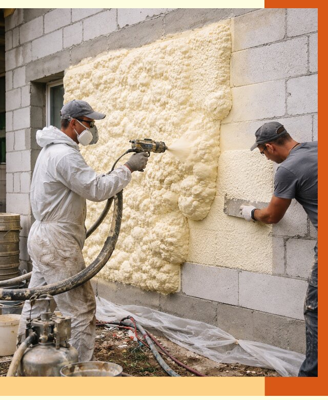 Утепление дома из газобетона ППУ в Лангепасе от 4848 руб./м² под ключ | ТепломастерЛнг