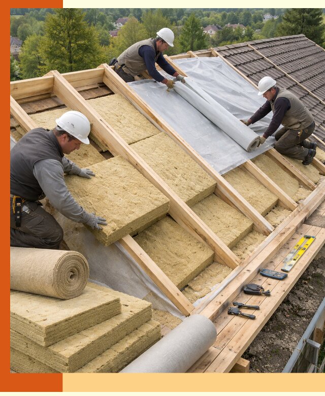 Утепление скатной крыши в Лангепасе качественно и надёжно