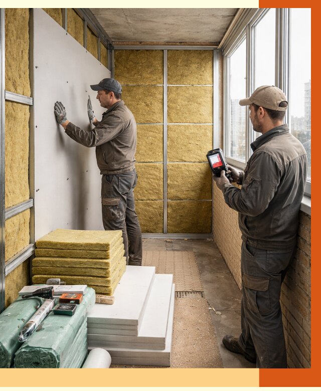 Утепление балкона в Лангепасе от 4545 руб. под ключ | ТепломастерЛнг