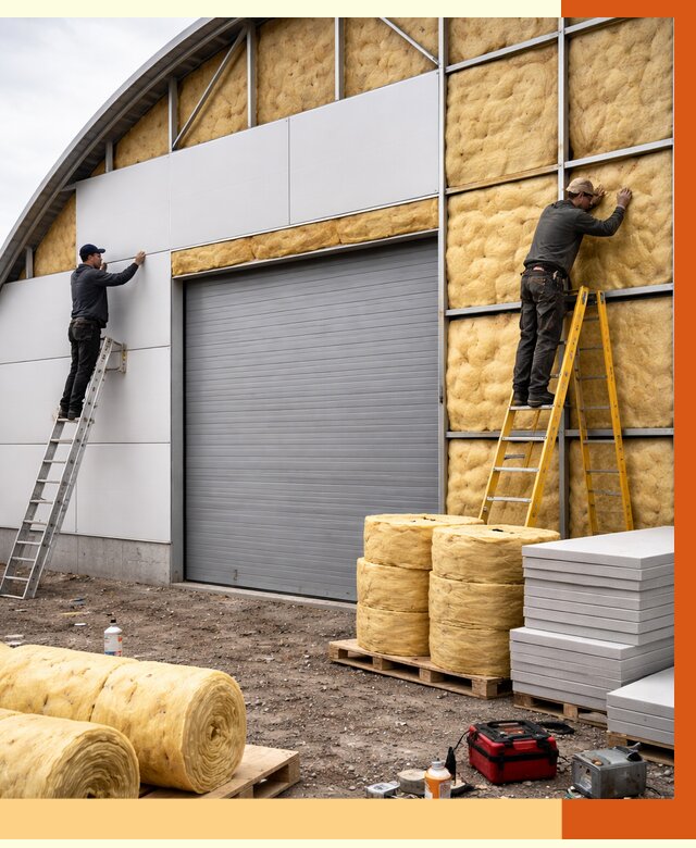 Утепление ангара пенополиуретаном в Лангепасе от 7272 руб./м² — комплекс от ТепломастерЛнг