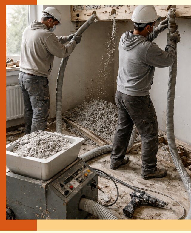 Заполнение пустот перекрытий пеной и наполнителями в Лангепасе