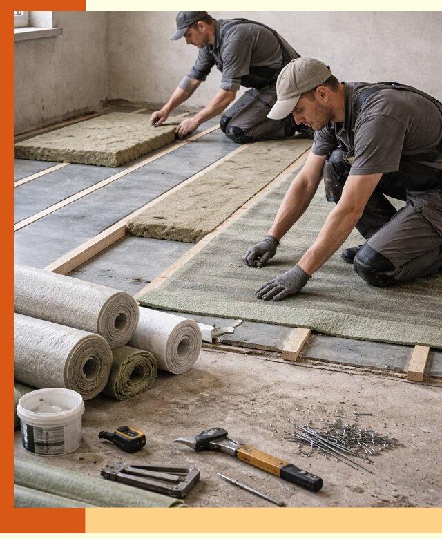 Шумоизоляция пола в Лангепасе — профессиональная звукоизоляция помещений